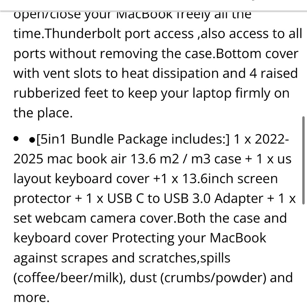 MacBook Air 13.6” ‘Creative Bulb’ HARDSHELL Protective Case BUNDLE